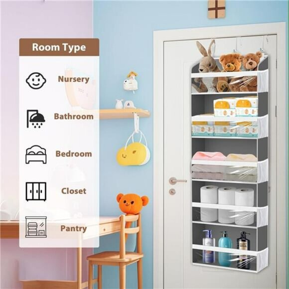 Over the Door Hat Organizer for Baseball Caps, Hold up to 60 Hats Rack Storage - Picture 2 of 7